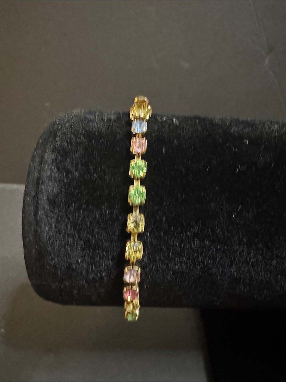 Symphony of Color: Vintage Pastel Multi-Gemstone Style Tennis Bracelet